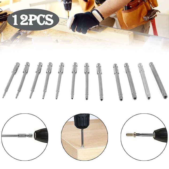 13Pcs%20100mm%20Torx%20Long%20Screwdriver%20Bits%20Set,%20Magnetic%20Torx%20Bit%20Set%20T6-T40,%201/4%20Inch%20Hex%20Shank%20Electric%20Screwdriver%20Tools%20-%20Image%205