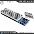 LED Dot Matrix Display Module 4 in 1 Display MAX7219 Microcontroller (Quad 8x8 Dot Display) With 5 Pin Cables For Interfacing Arduino, ESP, Raspberry Pi.. 