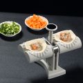 Double Head Automatic Dumpling Maker – Premium Food-Grade ABS Dumpling & Momos Press, Make Two Dumplings or Ravioli at a Time, Easy to Use and Clean, Perfect for Home Cooking- Allion Shop. 