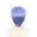 Tokyo Revengers Takashi Mitsuya Cosplay Wig Anime Purple Gradient Short Hair Heat Synthetic Fiber Hair + Free Wig Cap Men. 
