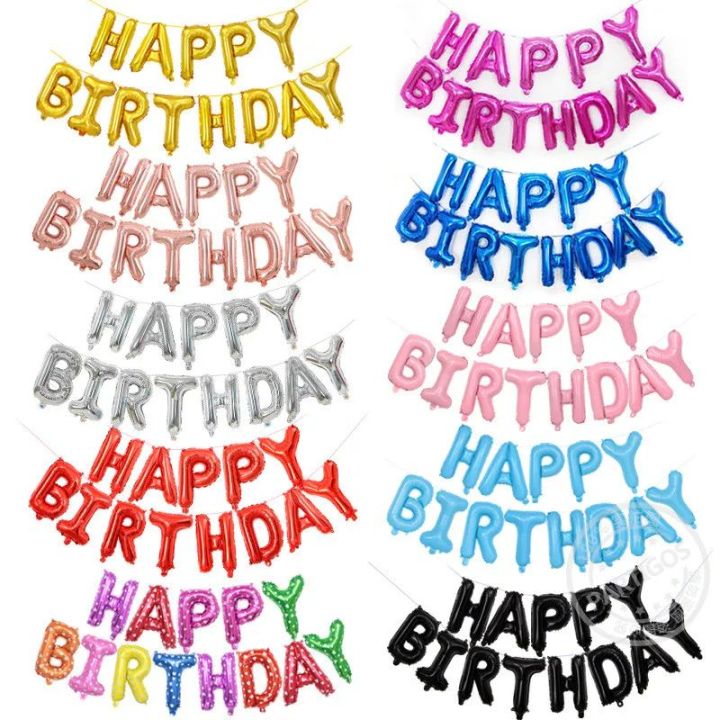 Happy Birthday Letter Foil Balloon Birthday Party Supplies, Happy Birthday Balloons