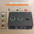 FIFINE Sound Mixer for Condenser Microphone with Gain Knob,Audio interface with 48V Phantom Power for XLR Mic Podcast-Ampli1. 
