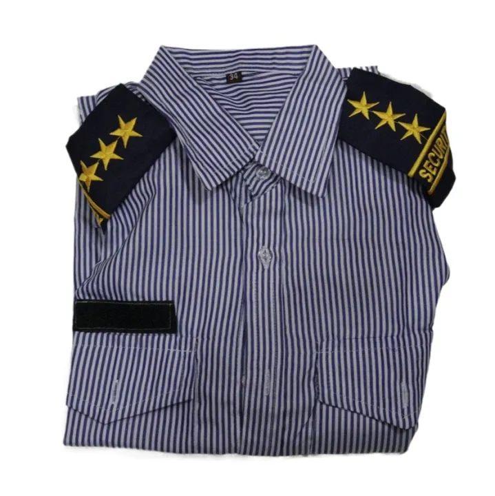 Men%20Formal%20Stripe%20Cotton%20Security%20Guard%20Shirt%20-%20Security%20Staff-Men's%20Security%20Guard%20uniforms%20for%20Guards%20with%20bach,%20solder,%20logo%20-%20Image%202