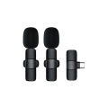 K9 Wireless Dual Microphone Professional Lapel Lavalier Microphone Remove Noise For Type C+Apple By trade bd 365. 