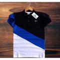 Trendy Fashionable Contrast Cotton Polo Shirt For Men. 