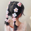 10pcs/Set Colorful Flower Hair Ties Elastics Ponytail Holders Rubber Band Baby Hair Accessories For Toddlers Kids Teens Girls.