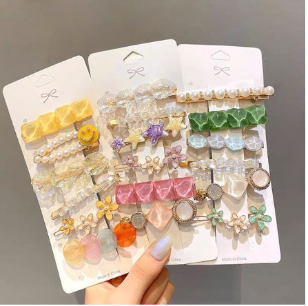 Superlative Stylish Fashionable Hair Clip Set Hair Accessories For Women Imported From China Preferble - Low Hassle and Maintanance