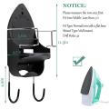 Iron Board Hanger Wall Electric Iron Holder with Removable Hooks -1.