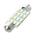OUMERY 20 PCS 16 Car Bulb LED SMD 3528 42 mm - White. 