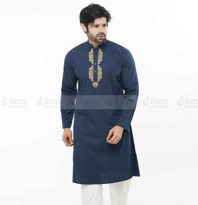 Fashionable Cotton Embodary Only Punjabi For Man;s