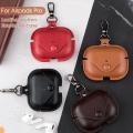 Leather Ai_rpods Case Pro  Earphone Protective Cover With Hook. 