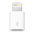Micro USB to Lightning Adapter Converter - White.