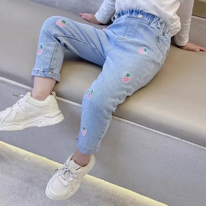 Cute%20Girls'%20Jeans%20Spring%20and%20Autumn%20Women's%20Baby%20Autumn%20Fashionable%20Casual%20Pants%20Soft%20Slim%20Fit%20Outer%20Wear%20Trousers%20Fashion%20-%20Image%207