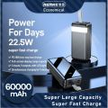 Remax RPP-173 Hunergy Series 22.5W PD + QC 4 USB Ports 60000mAh Fast Charge Power Bank for Samsung / Xiaomi / Huawei / Oppo / Vivo / Realme / OnePlus. 