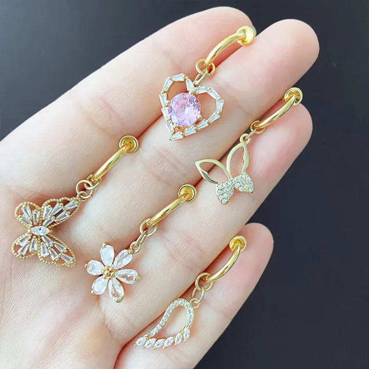 Gabby%20European%20and%20American%20Love%20Flower%20Butterfly%20Angel%20Spring%20Ring%20Navel%20Ring%20No%20Hole%20Navel%20Ring%20Navel%20Navel%20Ear%20Clip%20Dual%20Use%20Spot%20-%20Image%204