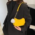 Fashion Women Handbag Solid Color Casual Mini Underarm Bag Female Chain Shoulder Pouch Ladies Leather Tote Bag. 