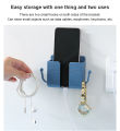 Multi-Function Wall Mounted Organizer Holder, Storage Box, Remote Control, Mobile Phone Plug, Home Charging Shelf - Phone Stand. 