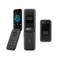 NOKIA 2660 Flip feature phone ( Refurbished ) color Black.