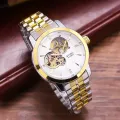 Baino BYINO new fashion men's watch multi-functional waterproof luminous mechanical watch hollow visual diamond watch. 