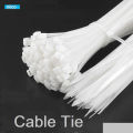 Cable Ties 4 Inch 3 X 150 mm White Color Durable Nylon Self-Locking Electric Zip Tie-100 PCS Packet.
