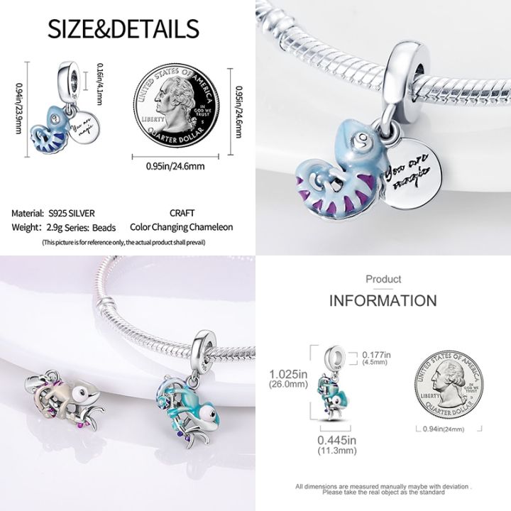 925%20Sterling%20Silver%20Heart%20Shaped%20Charm%20Bead%20Fits%20Original%20Pandora%20Bracelet%20Necklace%20Women%20Chameleon%20Pendant%20DIY%20Fine%20Jewelry%20Hot%20-%20Image%205