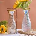 Glass Flower Vase Plants Pot Bud Vase Table Centerpiece Decoration Modern Large Flower Vase Planter for Party Home Indoor Holiday.