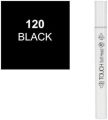 Superior Dual Tip Soft Touch Marker Pen, Black-120. 