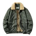 Autumn Winter Suede Jacket Fleece Men Luxury Fur Collar Leather Jacket Coat Male Thicken Warm Bomber Jacket Windbreaker Parkas. 