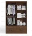 RK MDF 4 Part Almirah or Wardrobe With 4 Drawers.
