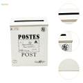 Drop Box Letter Box Opinion Box Metal Postbox Tin Mailbox Retro Newspaper Holder Box for Porch.