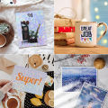2 Sheet Self Adhesive Waterproof Film Gem Sticker Paper Laser Diamond Printing Paper DIY sticker label paper Holographic Sticker Amour zii.