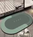 Super Absorbent Bath Mat with Non-Slip Bottom - Easy to Clean Bathroom Rugs (Green Colour).