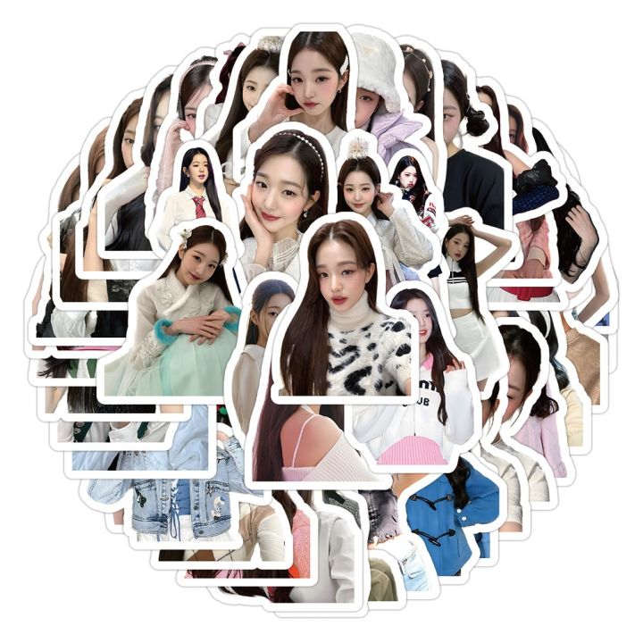 10/60Pcs Kpop Stickers IVE Photos New Album Formula of Love Cute Kpop Girl Group Idol Star Stickers Set Fans Gift