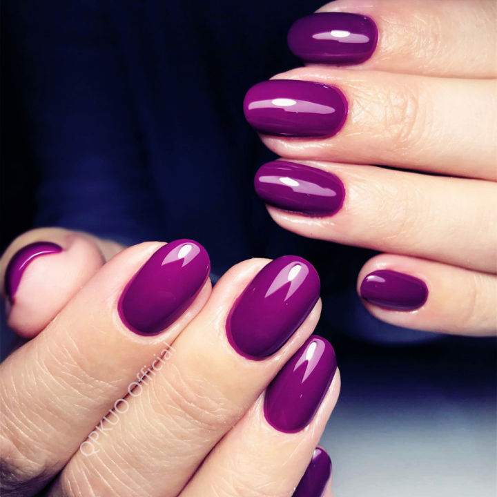Artificial Purple Short Nails Tips Reusable Press On False Nails For Gluing Accessories DIY Finger Tip Manicure Tool