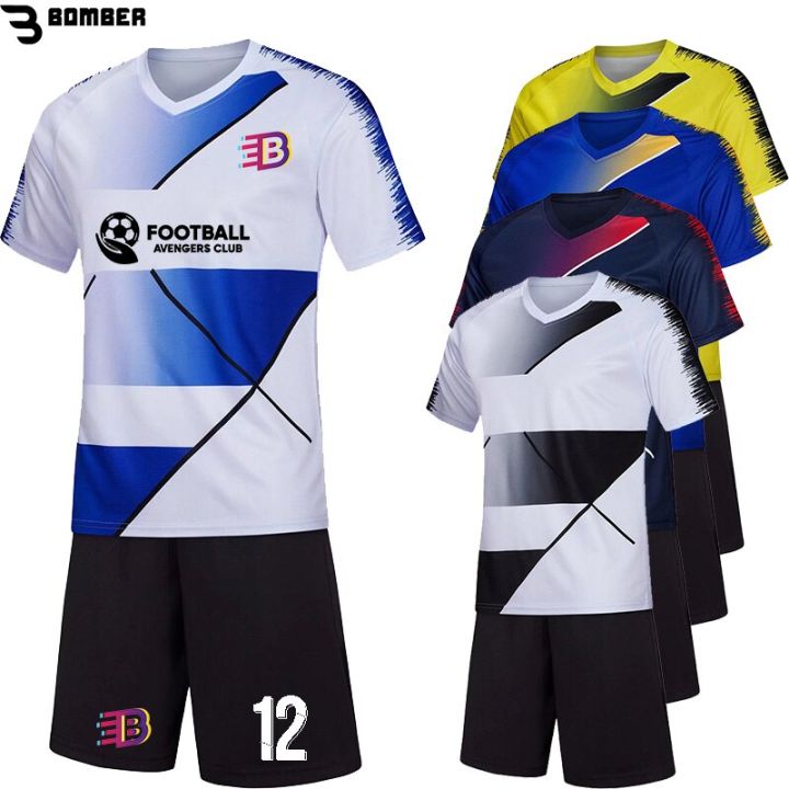 2 Piece Men Football Jersey Set DIY Custom 2023 New in Quick Dry Breathable College Club Team Professional Soccer Uniform Suit