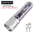 Haixnfire X36 Solar Flashlight XHP50 Rechargeable LED Flood USB Charging Camping Telescopic Zoom Signal Light. 