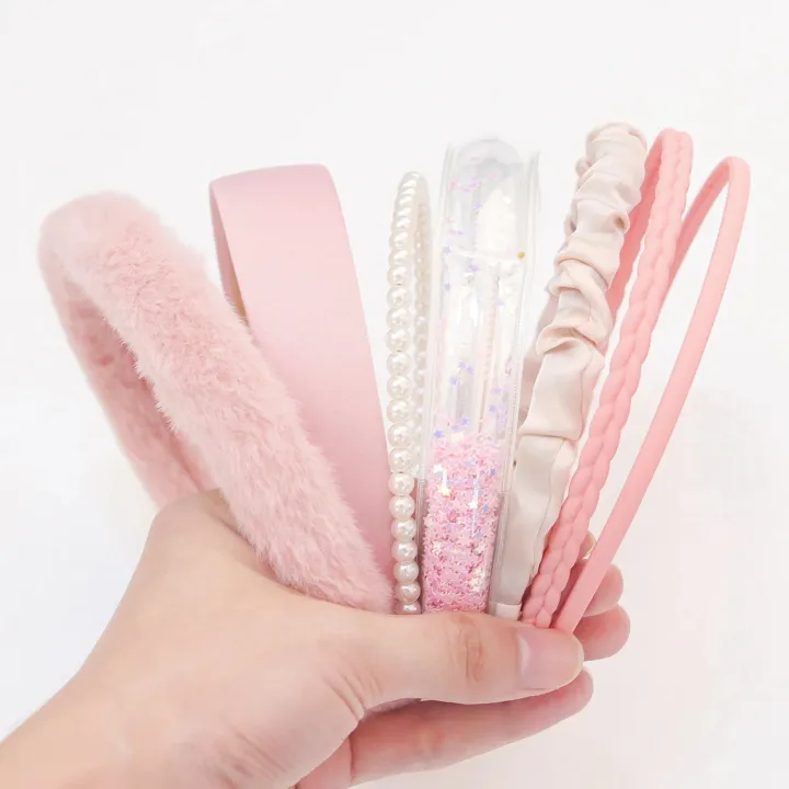 7pcs%20Set%20Fashion%20Headbands%20for%20Women%20Girls%20Pearl%20Hair%20Bands%20Versatile%20Simple%20Hairband%20Hair%20Hoop%20Hair%20Accessories%20Headwear%20-%20Image%204