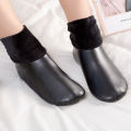 Autumn and Winter Fleece-lined Warm Men's and Women's Leather Socks Indoor Home Floor Socks pu Socks Yoga Meditation Sleeping Socks Carpet Socks. 