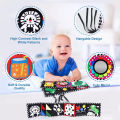 High Contrast Black and White Double Sided Cloth Books Sensory Toys Baby Toys 0 12 Months Newborn Crib. 