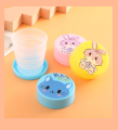 Folding Magic Water Cup, Kids Cartoon Drinking Cup, Travel Silicone Retractable Portable Outdoor Coffee And Cup, Telescopic Collapsible Plastic Cup, Household Kitchen & Dining Sports & Outdoors Mug, Folding Cups with Lid. 