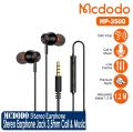 Mcdodo HP-350 Stereo Earphone 3.5mm Aux Audio Jack Wired Headphone. 