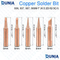 Copper Soldering Iron Tip 900M-T Series 5 Pcs Set for Electronics Rework.
