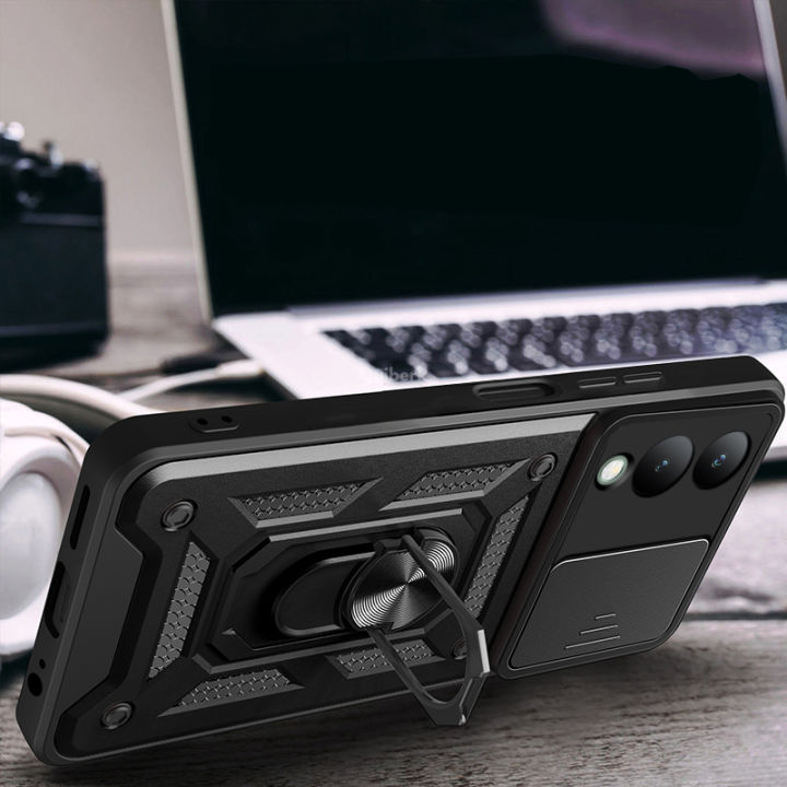 Quiberk%20for%20Vivo%20Y17s%20Phone%20Case%20Slide%20Camera%20Cover%20Magnetic%20Kickstand%20Hard%20Shockproof%20Armor%20Back%20Casing%20-%20Image%204