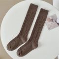 Retro Women Stockings High Quality Japanese Style New Solid Color Knee High Socks For Women Korean Style Warm Casual Long Socks. 