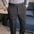 2023 New Business Dress Pants Men Solid Color Office Social Formal Suit Pants Casual Streetwear Wedding Trousers Pantalon Homme.