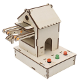 DIY Smart Clothes Drying Rack STEM Kits Science Experimental Tool Kit Learning Educational Wooden Toys for Kid Durable 15x11x16cm.