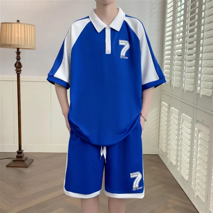 Boys%20Summer%20New%20Casual%20Suit%20Teen%20Trend%20Loose%20All-MatchingpoloShirt%20Two-Piece%20Set%20Male%20-%20Image%202