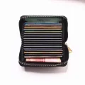 Zipper RFID Women Business Organizer Wallet Purse Men New Card PU. 