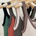 Terry Thermal Vest Contrast Color Temperament Underwear Padded Thermal Bottoming Shirt One-Piece Thermal Top Fashion. 