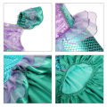 Ariel Girl Little Mermaid Costume Halloween Kid Dress For Girls Children Carnival Birthday Party Clothes Cosplay Mermaid Dress. 